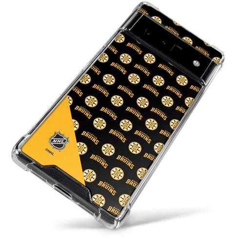 NHL Boston Bruins Pattern Google Pixel 6 Clear Case